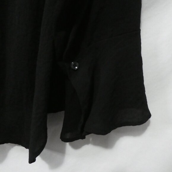 MICHEL STUDIO COLLECTION | size 18 | Elegant Black Sheer Ruffled Blouse - Picture 14 of 14